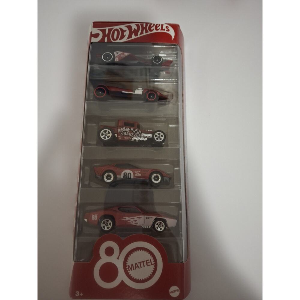 Hot Wheels 5 Pack Mattel 80th Anniversary Bone Shaker El Segundo Coupe Twin Mill